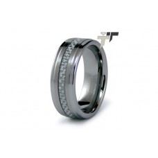 Tungsten Carbide Carbon Fiber Men's Ring